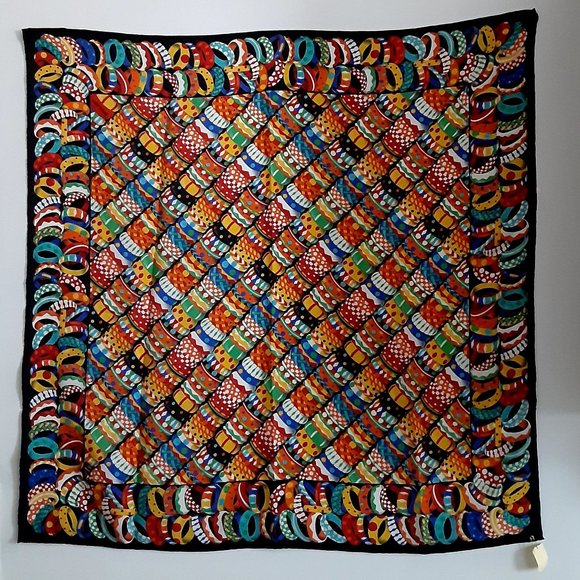 VINTAGE BOTTEGA VENETABANGLES SILK SCARF